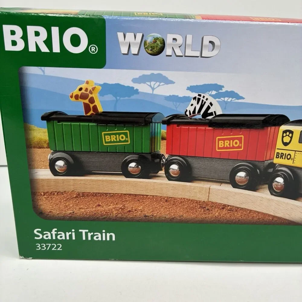 BRIO World 33722 Safari Train Interactive Toy Train Set for Kids Age 3 & Up NIB